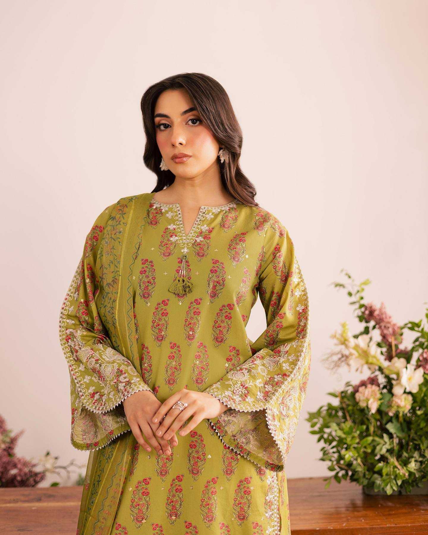 Heavy Crepe  Embroidered Dresses